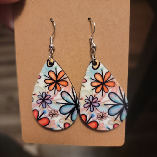 Doodle Flowers TD Earring