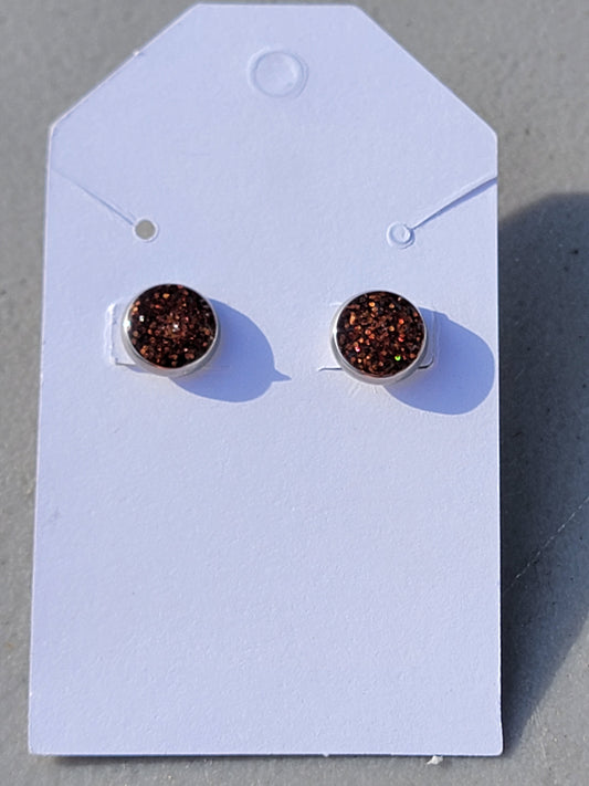 Round Stud resin earrings