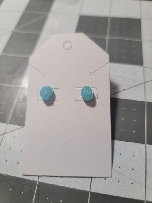 Aqua stud earrings